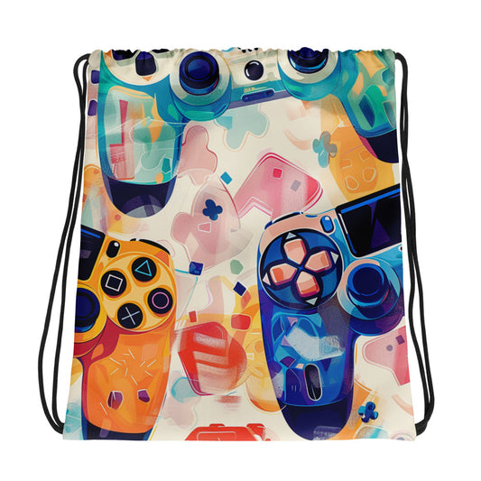 Gamer Design Drawstring Bag
