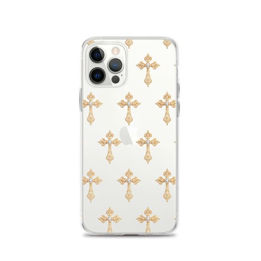 Gold Cross Clear Case for iPhone®
