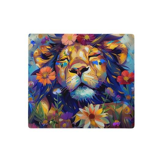 Lion Floral Mouse Pad