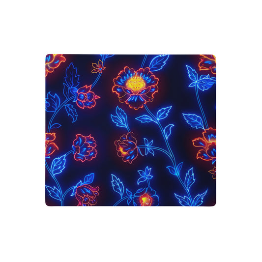 Neon Floral V1 Gaming mouse pad