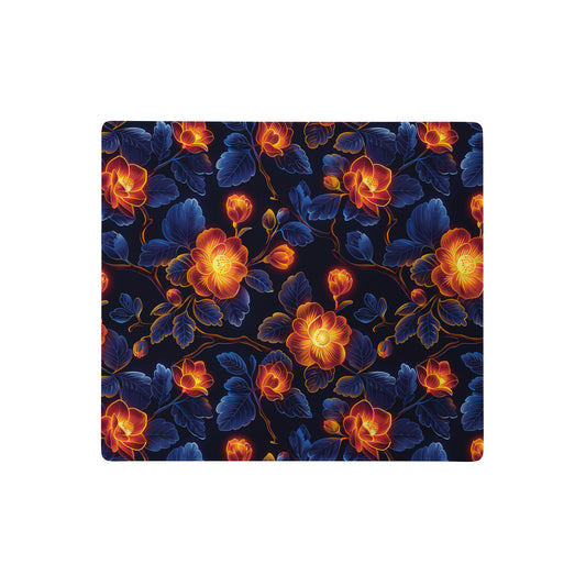 Neon Floral V2 Gaming Mouse Pad
