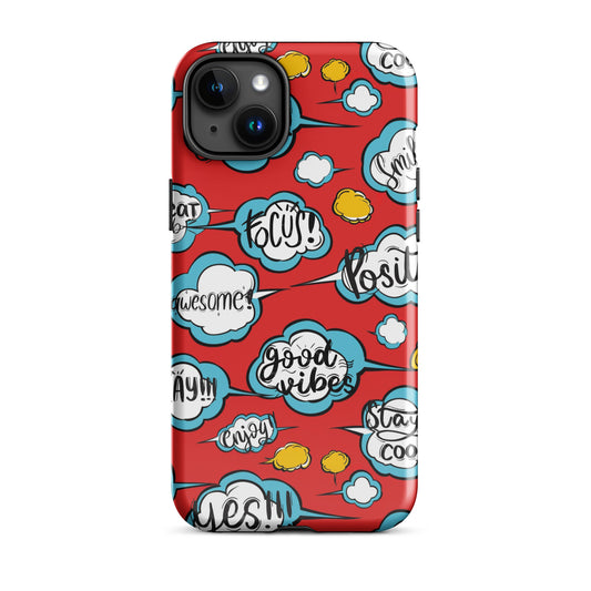 Action Bubbles - Red Tough Case for iPhone®