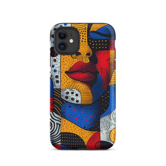 Face Abstract Matte Tough Case for iPhone®